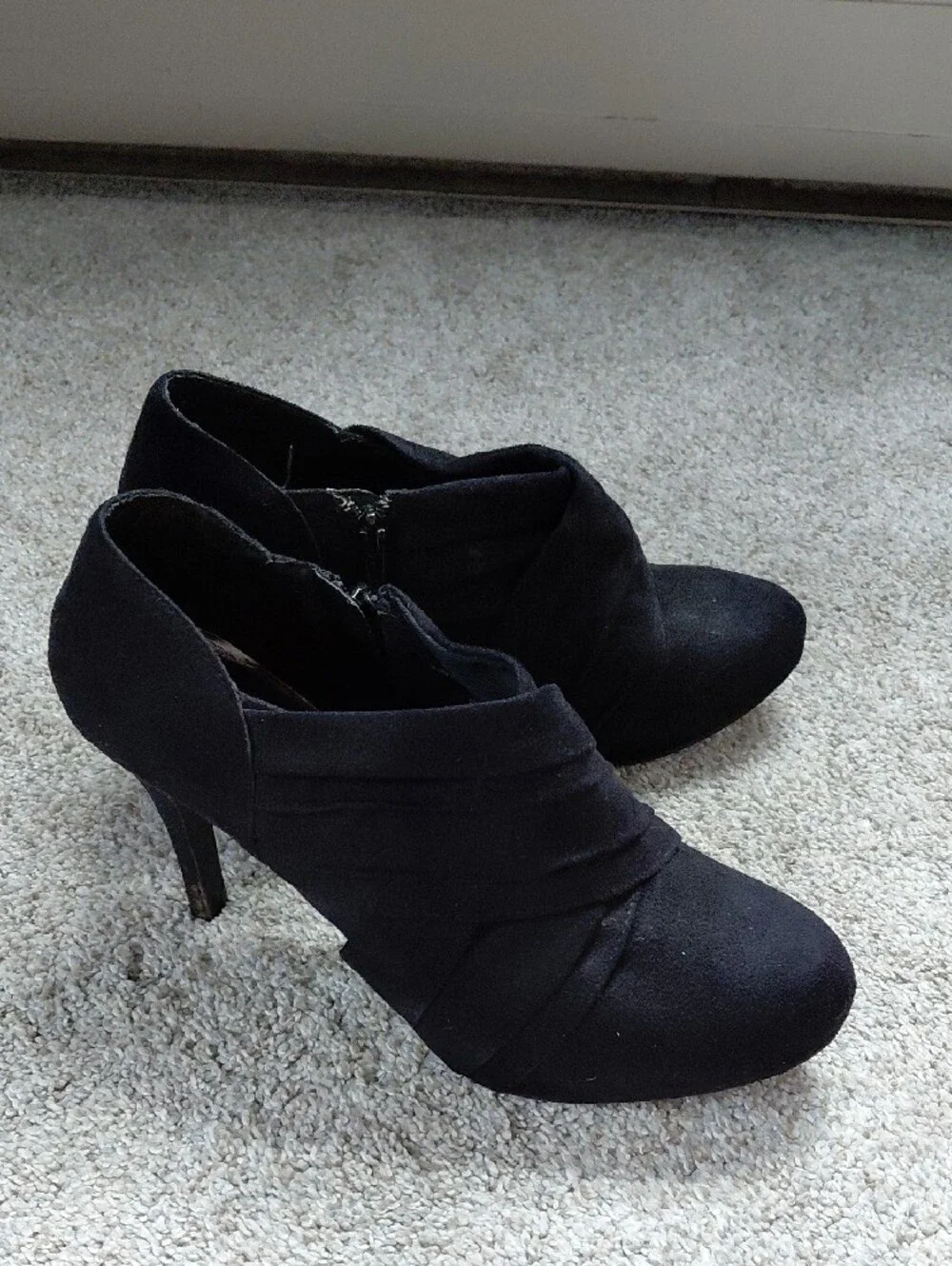 Mossimo Supply Co. Black Suede Ankle Booties